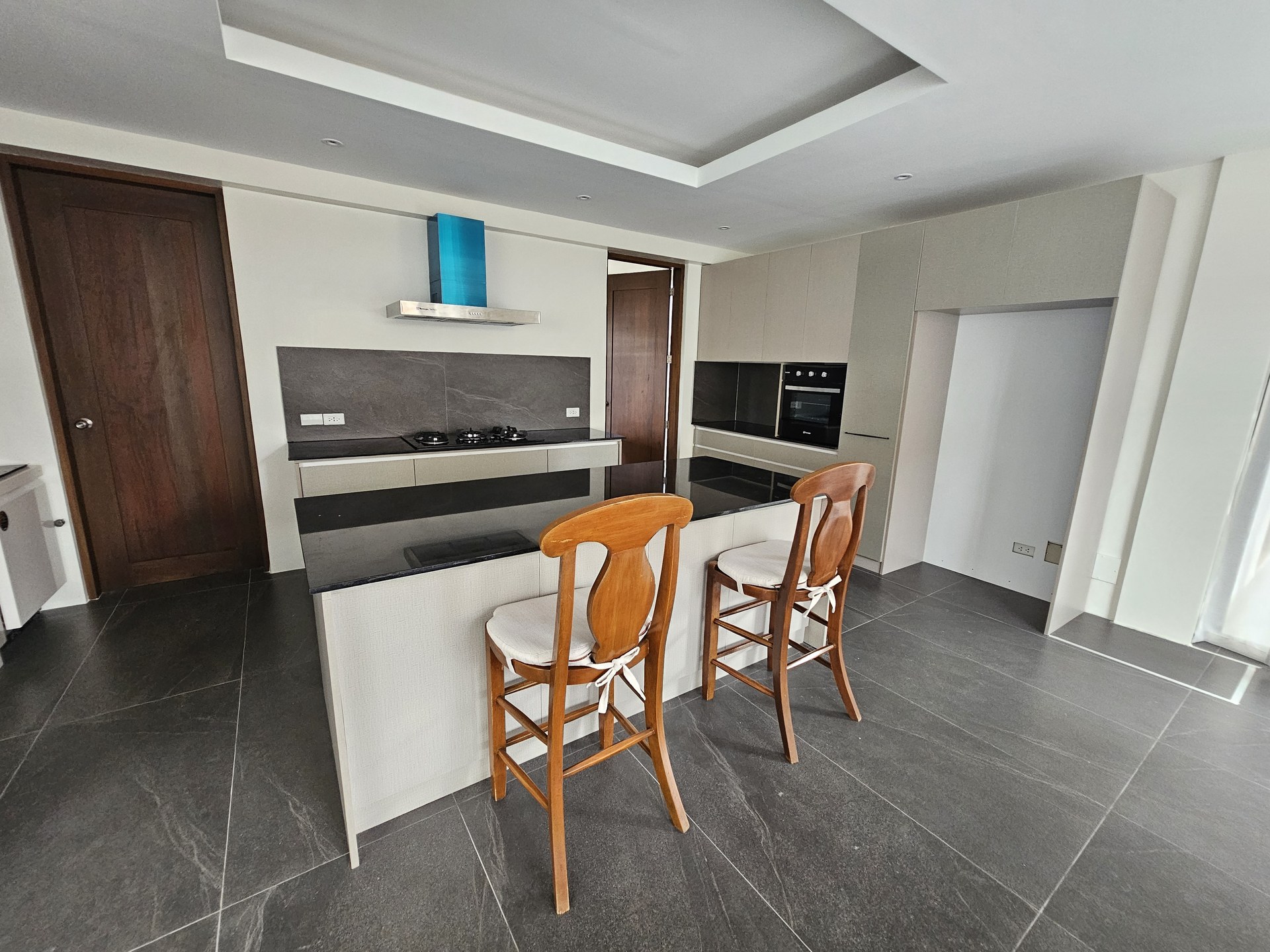 Kitchen and island at the Paradise Village residence.